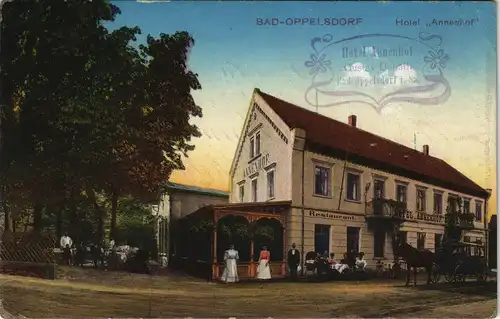 Postcard Bad Oppelsdorf Opolno Zdrój Hotel Annenhof 1913