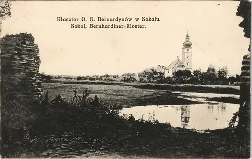 Postcard Sokal Сокаль Kloster gel. Feldpost 1917