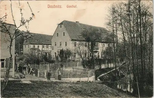 Ansichtskarte Lommatzsch Daubnitz Gasthaus 1909