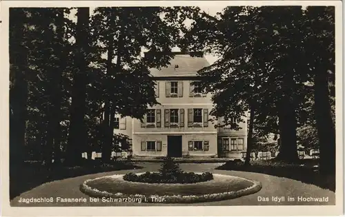 Ansichtskarte Schwarzburg Jagdschloß und Fasanerie 1930