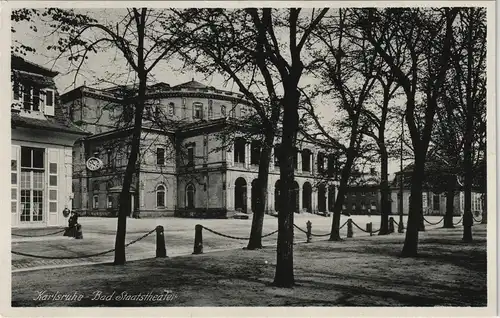 Ansichtskarte Karlsruhe Theater / Staatstheater 1934