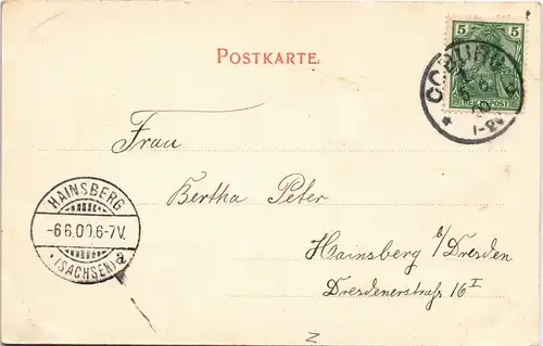 Ansichtskarte Coburg Spitalgasse 1900