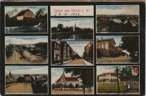 Ansichtskarte Bünde MB: Straßen, Plätze 1913