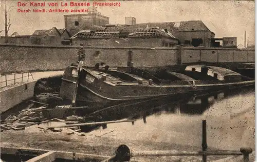 CPA .Frankreich Der Kanal von zerstört WK1 1916