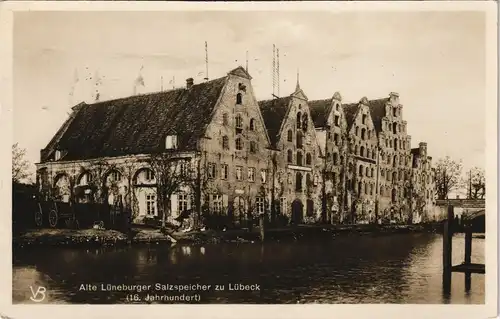 Ansichtskarte Lübeck Salzspeicher 1935