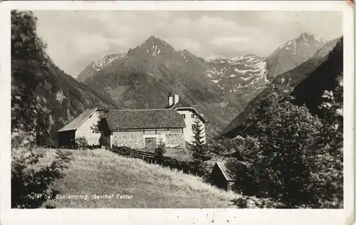 Ansichtskarte Schladming Untertal Gasthof Tetter 1937