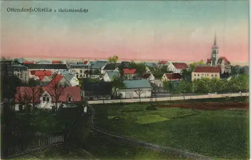 Ansichtskarte Ottendorf-Okrilla Partie an der Stadt 1923