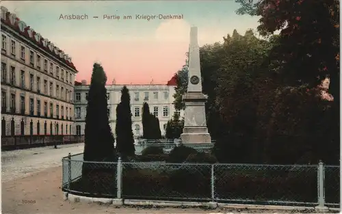 Ansichtskarte Ansbach Am Kriegerdenkmal 1911