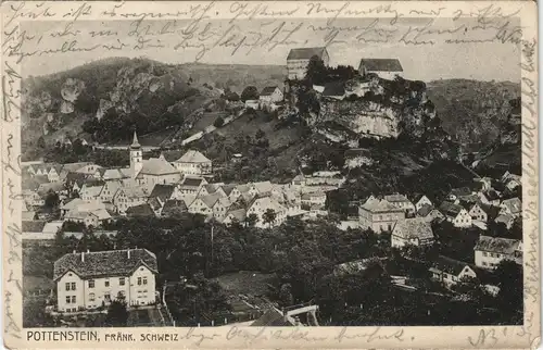 Ansichtskarte Pottenstein Totale 1908