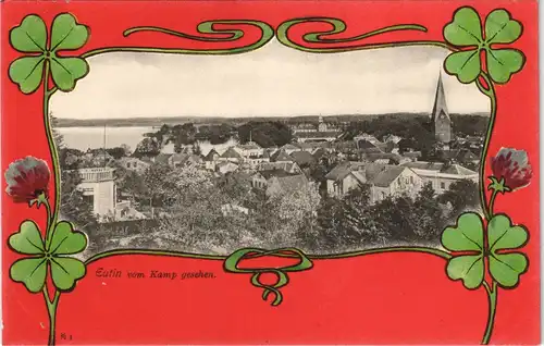 Ansichtskarte Eutin Stadt Jugendstil-Ornament Kleeblätter 1903