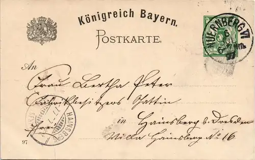 Ansichtskarte Nürnberg XII Deutsches Bundesschießen Künstlerkarte 1897