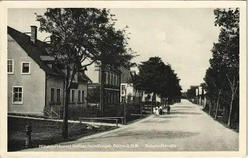 Ansichtskarte Reitzenhain-Marienberg im Erzgebirge Bahnhofstraße 1935