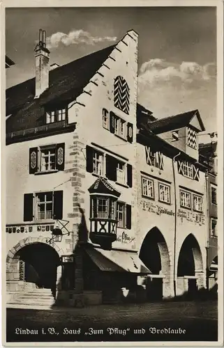 Ansichtskarte Lindau (Bodensee) Haus zum Pflug 1951