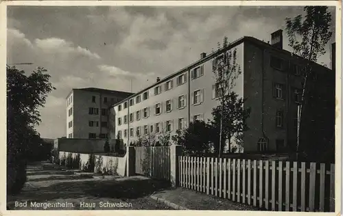 Ansichtskarte Bad Mergentheim Haus Schwaben, gel Feldpost Reservelazarett 1940