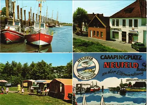 Neufeld (Dithmarschen) MB: Campingplatz Zur Elbmündung & Gasthaus Zur Börse 1980
