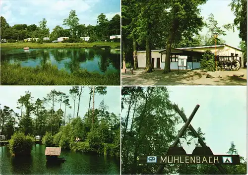 Ansichtskarte Soltau Mehrbild-AK 4 Ansichten Camping am Mühlenbach 1980