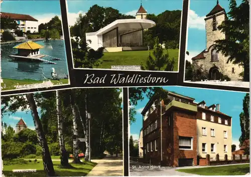 Ansichtskarte Bad Waldliesborn Mehrbildkarte mit 5 Foto-Ansichten 1970