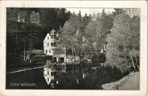 Postcard Eger Cheb Mühlerl 1928