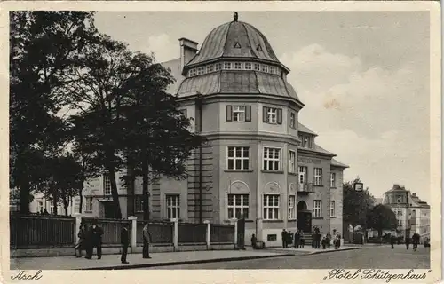 Postcard Asch Aš Hotel Schützenhaus 1930
