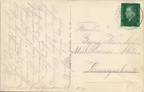 Postcard Asch Aš Hotel Schützenhaus 1930