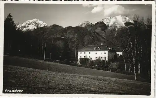 Foto Höflein Preddvor Totale, Berge Slovenia 1930 Privatfoto