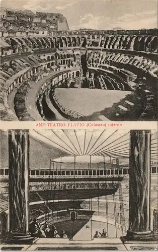 Cartoline Rom Roma Kolosseum / Colosseo einst und Jetzt 1912