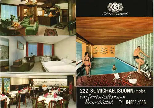 Sankt Michaelisdonn Restaurant Hallenbad Sauna Solarium Hotel Gardels 1980