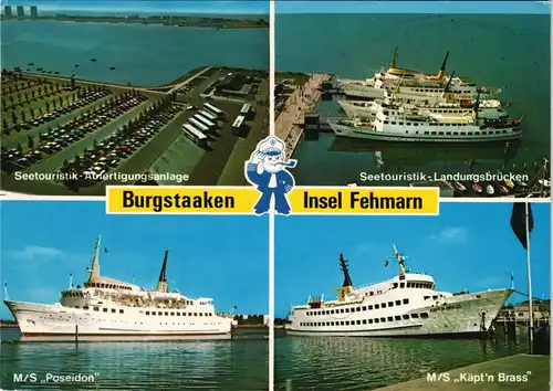 Burgstaaken (Fehmarn) Hafen   Schiffe M/S ,,Poseidon M/S „Käpt'n Brass” 1987