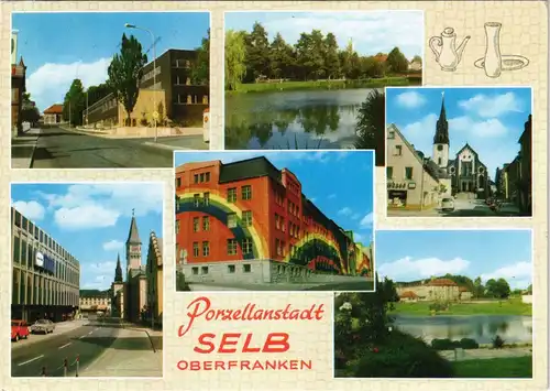 Ansichtskarte Selb (Bayern) Mehrbildkarte 6 Ansichten der Porzellanstadt 1979