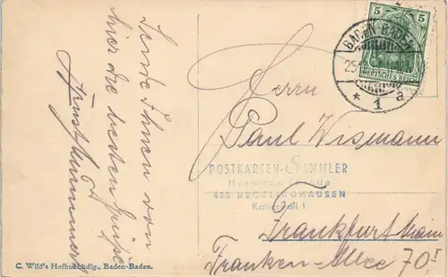Ansichtskarte Baden-Baden Lichtentaler Allee, Springbrunnen - Frauen 1911