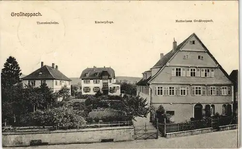 Ansichtskarte Großheppach-Weinstadt Theresienheim, Mutterhaus 1925