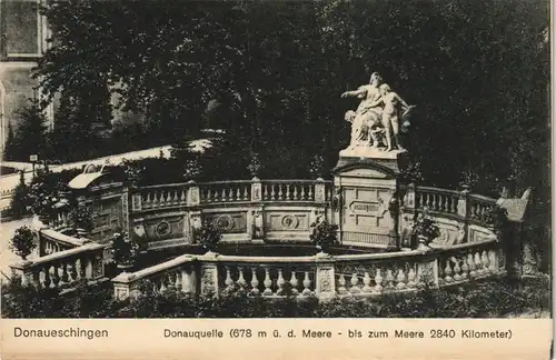 Ansichtskarte Donaueschingen Donauquelle Donau Quelle 1910