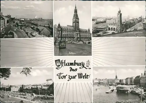 Ansichtskarte Hamburg Stadtteilansichten, VW-Bulli 1960