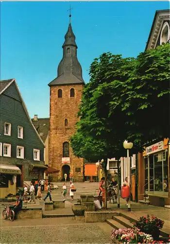 Ansichtskarte Hattingen Untermarkt, Geschäfte Leute beim Einkaufen 1990