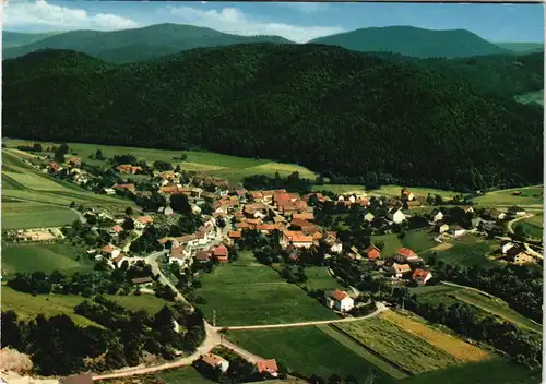 Ansichtskarte Gellershausen (Edertal) Luftaufnahme Ort vom Flugzeug aus 1978