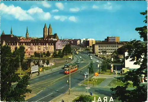 Ansichtskarte Kassel Cassel Stadtteilansicht mit Tram Straßenbahn 1975