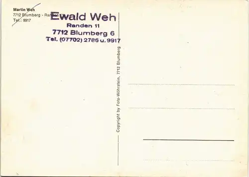 Ansichtskarte Blumberg Panorama Fernansicht 1975