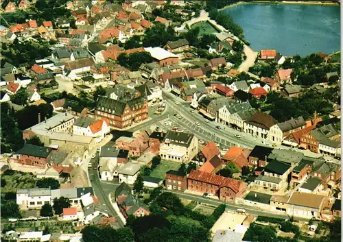 Ansichtskarte Bredstedt Luftaufnahme Zentrum vom Flugzeug aus 1980