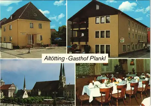 Ansichtskarte Altötting Gasthof Plankl Schlotthamerstrasse Mehrbild-AK 1975