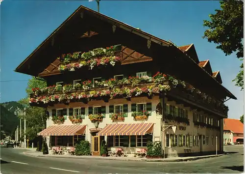 Ansichtskarte Oberammergau HOTEL WOLF, Strassen Ansicht 1975