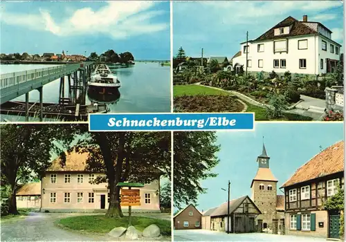 Schnackenburg Mehrbild-AK mit Pension Haus Neu-Warnsdorf & Ortsansichten 1975