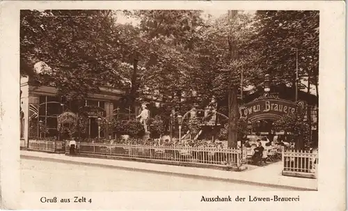 Tiergarten-Berlin In den Zelten Zelt 4 Ausschank Löwenbräu 1921