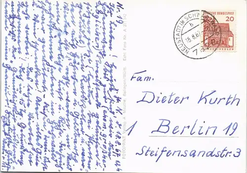 Ansichtskarte Titisee-Neustadt Stadtpartie 1967