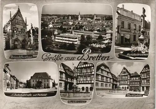 Ansichtskarte Bretten Stadtteilansichten 1969