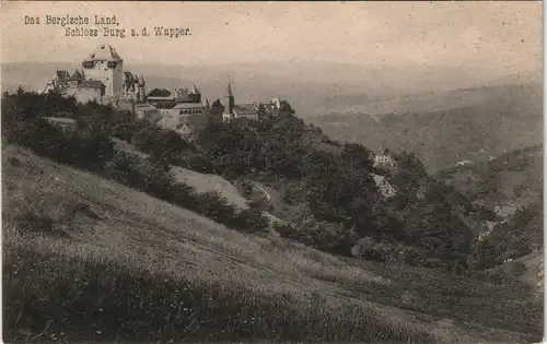 Burg an der Wupper-Solingen Schloss Burg im Bergischen Land, Panorama-AK 1908