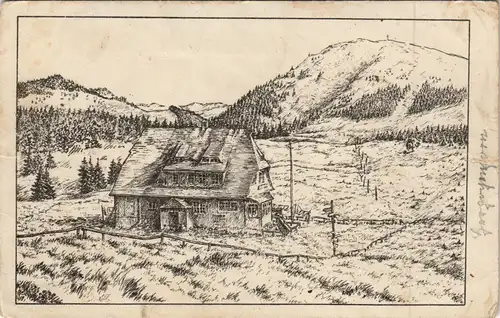 Ansichtskarte Bernau im Schwarzwald Rasthaus Herzogenhorn 1912