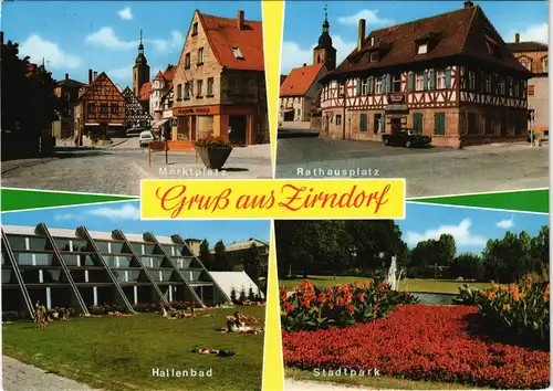 Ansichtskarte Zirndorf Mehrbild-AK mit 4 Ortsansichten 1986