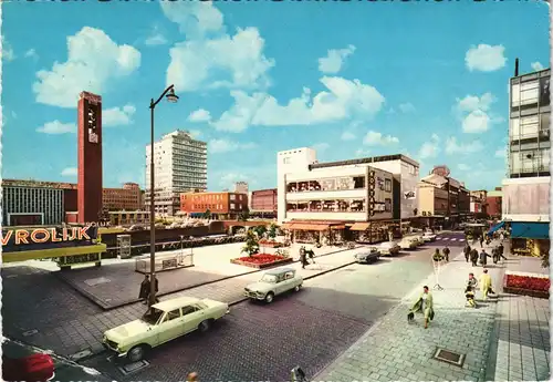 Rotterdam Rotterdam Hoogstraat met City kerk Het Steiger, Autos, Verkehr 1967