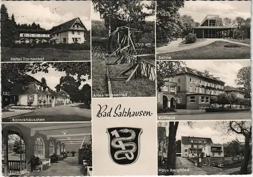 Bad Salzhausen-Nidda MB: Hotel Tannenhof, Kurhaus, Trinkhalle 1962