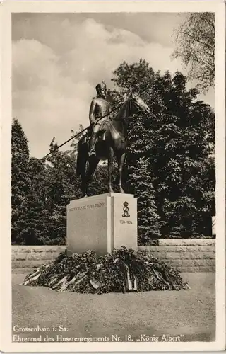 Großenhain Ehrenmal des Husarenregiments Nr. 18, „König Albert" 1934